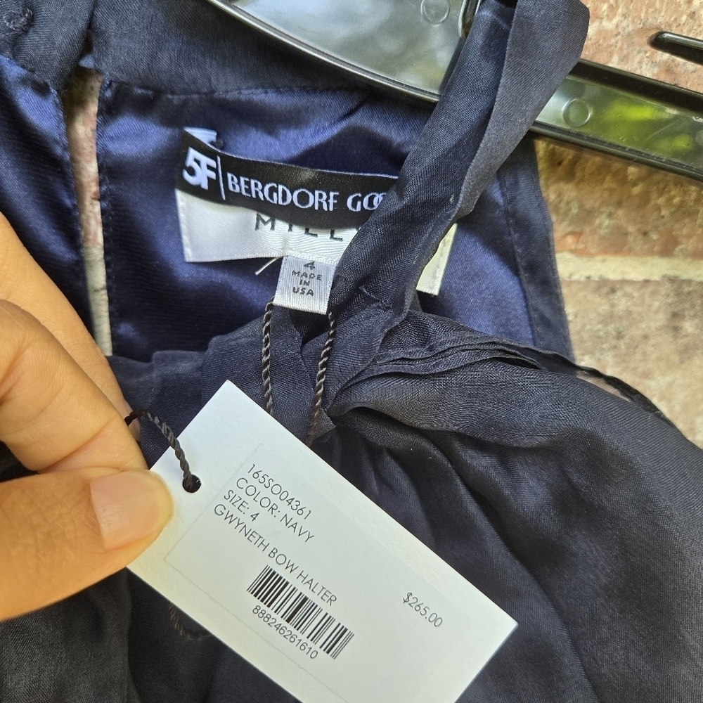 Bergdorf Goodman x Milly gwyneth bow halter top Size 4 - Picture 3 of 4